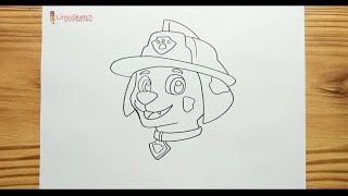 HOW TO DRAWING MARSHALL - PAW PATROL