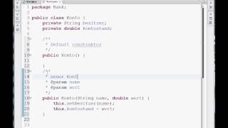 Java Eclipse Neuen Constructor erzeugen