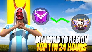 Diamond To Region Top 1 Pushing In 24 Hour's ✅ | Win Region Top 1 In Solo | Season 43