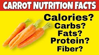 ✅ Nutrition Facts of Carrots || Health Benefits of Carrots