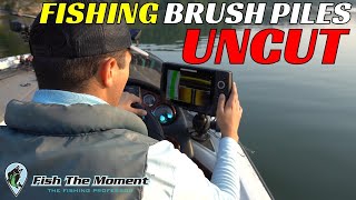 2 Hours of Brush Pile Fishing For Offshore Bass | Side Imaging, Down Imaging, Livescope, Mapping