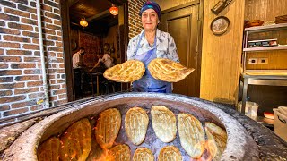 Crispy and Hot Tandoor Bread! 4 Types Of Kutabs! Street food of Azerbaijan