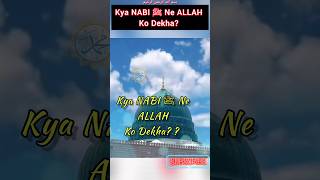 Did Prophet Muhammadﷺ See ALLAH?☝ | Kya NABIﷺ Ne ALLAH Ko Dekha?| #shorts #viral #Allah #short