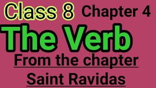 Class 8, English New Book, The Verb, From The Lesson Saint Ravidas, Grammar, PSEB