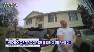 'I am the law' | Video depicts fired THP trooper being served order of protection