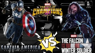 Captain America vs Winter Soldier Big Fight Marvel Contest of Champions