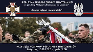 Przysięga wojskowa podlaskich Terytorialsów