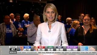 Nine News NSW Election 2015: Eleni Petinos Wins Miranda (28/3/2015)