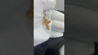 22k Pendant Solid Gold Elegant Simple Cross Design P405