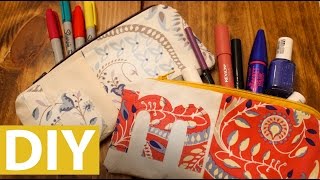 DIY Monogram Zipper Pouch | ArtsyPaints