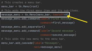 Python 037 - Adding a menu bar