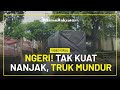 NGERI! Detik-detik Truk Mundur Tak Kuat Menanjak Terekam Dashcam Mobil, Respon Sopir Tuai Pujian