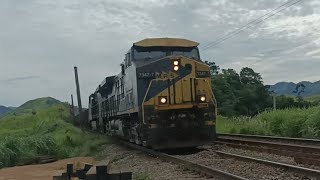 Trem de Minério com Dupla AC44i #7347-7 + #7360-4 / Cruzando na Serra do Mar KM66 / Sentido Guaíba