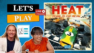 Let's Play HEAT: PEDAL TO THE METAL - Live Board Game Playthrough \u0026 Review e159