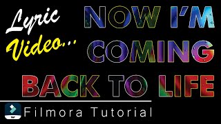 How To Make An Animated Lyric Video in Filmora