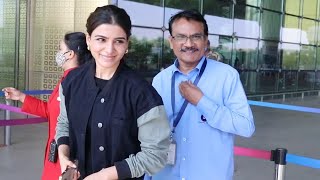 Samantha Spotted At Mumbai Airport | Shudh Manoranjan