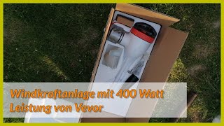 Windkraftanlage mit 400 Watt Leistung von Vevor