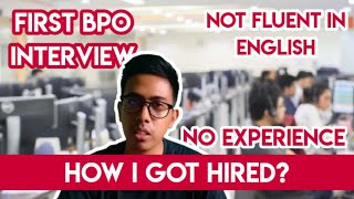 TMV | How I Got Hired With No BPO Experience | FIRST CALL CENTER INTERVIEW