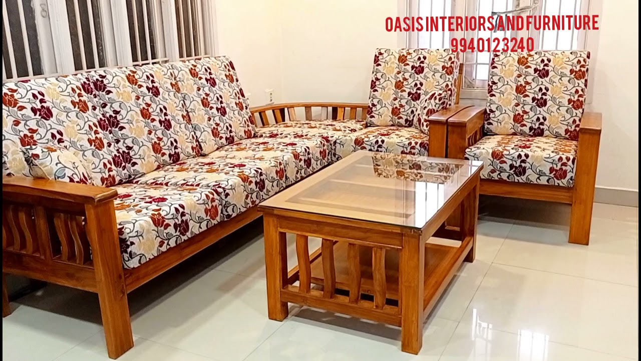 Sofa Set Teakwood - YouTube