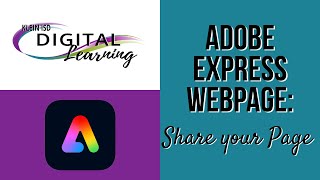 Adobe Express Webpage: Share you Webpage