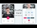 Animated Profile Card Design Using HTML CSS & JavaScript | Beginner JavaScript project
