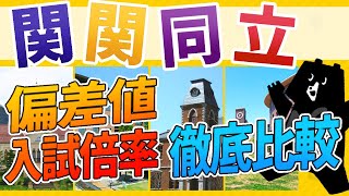 【関関同立】大学受験生必見！大学別に偏差値/理系文系/入試倍率を徹底比較！（関西大学/関西学院大学/同志社/立命館）