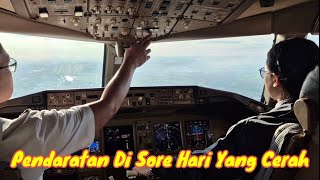 [B777-300ER] PENDARATAN DI SORE HARI YANG CERAH