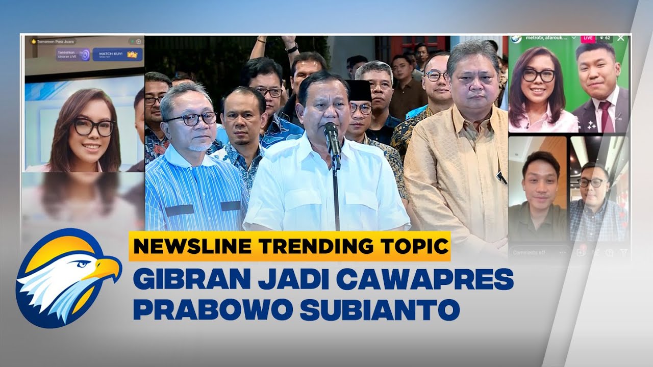 Newsline Trending Topic - Gibran Jadi Bacawapres Prabowo - YouTube