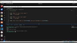 Prompting a user for input Bash Script