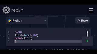 Divide a number into digits using python #Shorts