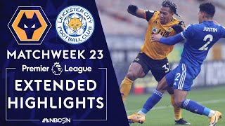 Wolves v. Leicester City | PREMIER LEAGUE HIGHLIGHTS | 2/7/2021 | NBC Sports