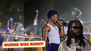 Wizkid disgrace on Stage / Burna boy Apologies to Lagos Concert