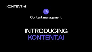 Introducing Kontent.ai