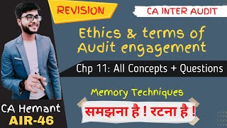 CA Inter Audit Chapter 11 Revision | Ethics & terms of Engagement | Sept 24 & Jan 25