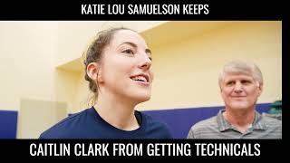 Katie Lou Samuelson Restrains Caitlin Clark #caitlinclark