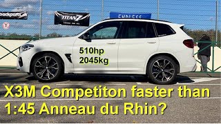 BMW X3M Competition in Anneau du Rhin Track Test