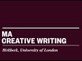 Studying MA Creative Writing at Birkbeck