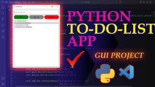Python To-Do List App using PyQt5 | VS Code Tutorial