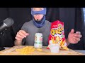 o karto chips and corndogs with honey 🍯 asmr