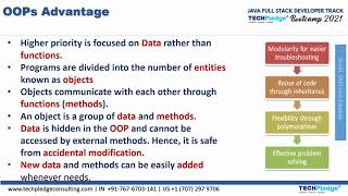 Module 5(Part 1)- OOPs Introduction -Java OOPS Program |Java Full Stack | TechPledge