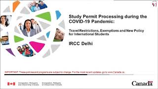 IRCC Webinar September 24th 2020 | Updates on AIP / Study Permit | Q and A on travel