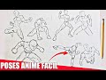 COMO DIBUJAR POSES ANIME / DIBUJA CUALQUIER POSE