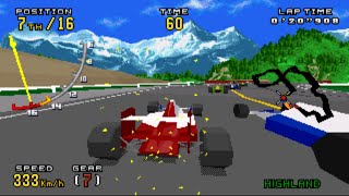 Virtua Racing Deluxe - Sega 32 X - Formula Car - Level Hard - All Courses