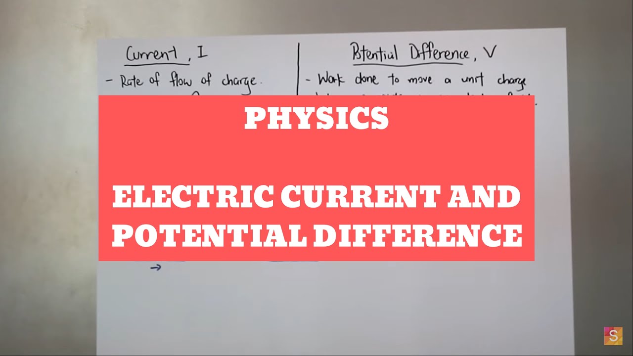 Physics Electric Current And Potential Difference Youtube