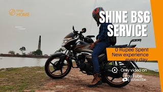 HONDA SHINE BS6 FULL SERVICE AT HOME| Shell 10w40 Fully synthetic oil|