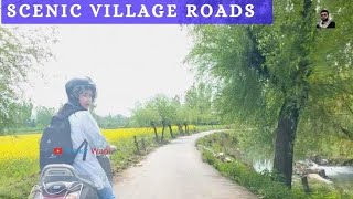 the scenic village roads in Kashmir  | Driving on scenic and narrow roads in Kashmir |