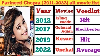 Parineeti Chopra (2011-2022) all movie list। Parineeti Chopra hit & flop all movie list। movies name