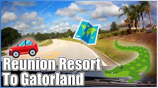 🚗Driving from🌴Reunion Resort to Gatorland🐊Orlando Florida🌞Slow TV Riding Real Time Drive