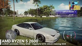 NFS Heat Benchmark Ryzen 5 2600 GTX 1660S ultra 1080p