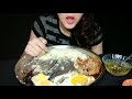 asmr bengali rice congee phena bhat brinjal fry alu chokha boiled egg *happy food with tina*